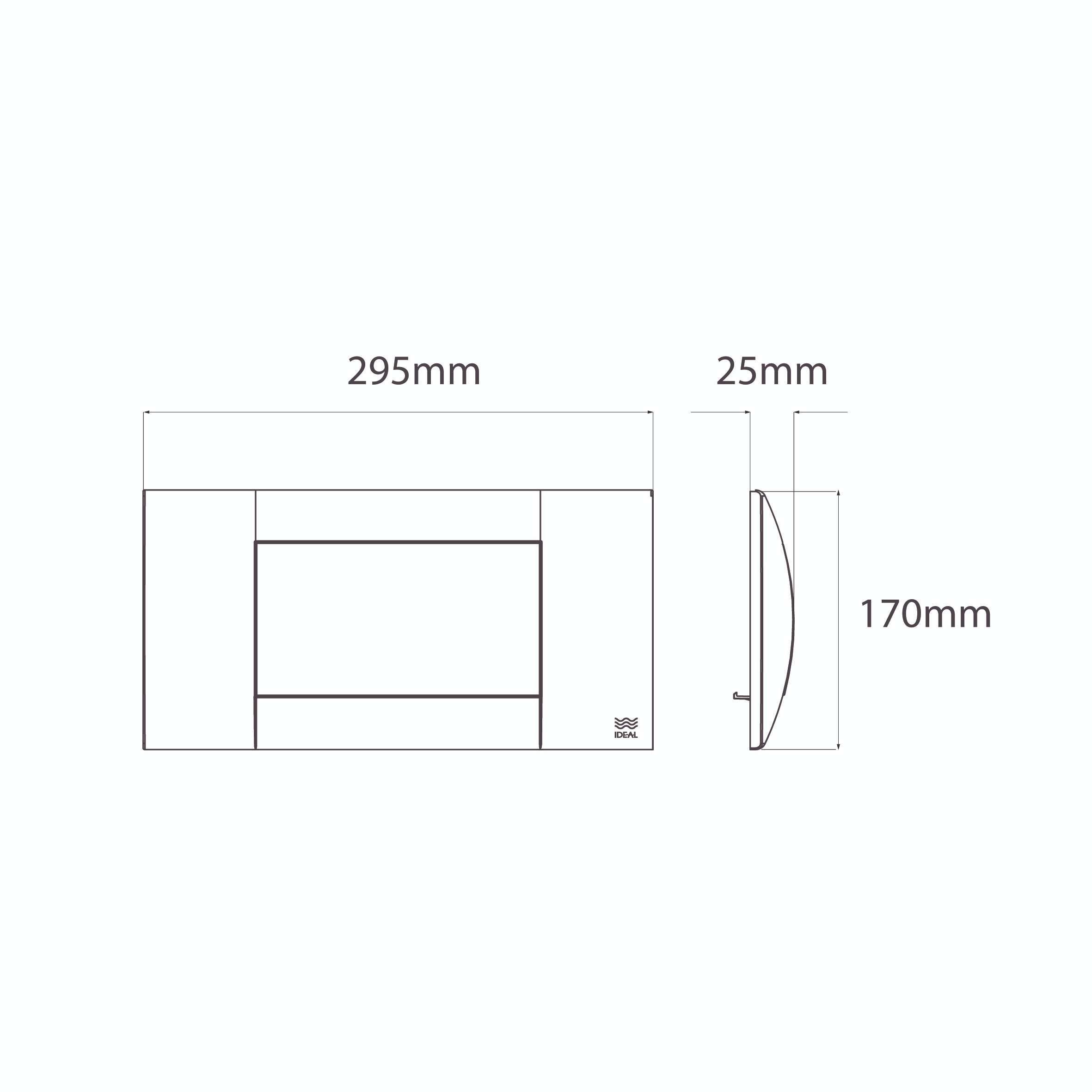 TAPA TECLA UNIVERSAL DEPOSITO EMBUTIR (84020) GRIS MATE IDEAL - Imagen 2