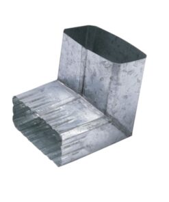 CODO PLANO FACETADO CANALETA CHAPA  (20202GD)  2 X 4 A 90 N° 30  GD