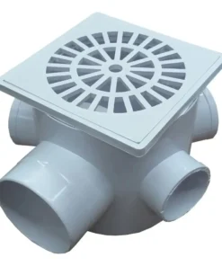 PILETA PATIO PVC 10 X 10  4 ENTRADAS REJA PVC  (45010)  TRAPANI