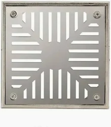 REJA PISO ACERO CON MARCO  (RP01MI)  10 X 10  MI