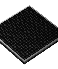TAPA CAMARA REFORZADA PVC  (TCP08WP)  40 X 40 FILETE ACERO  RHMT