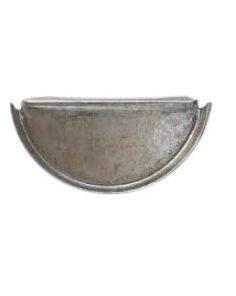 TAPA CANALETA CHAPA GALVANIZADA  (9700GD)  DOBLE EMBUDO MEDIA CAÑA 15 CM N° 30  GD