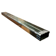 TUBO BAJANTE CHAPA GALVANIZADA  (10402GD)  RECTO FACETADO 2 X 4 X 1 MT N° 30  GD