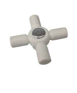 VOLANTE PVC  (4284/10)  CRUZ BLANCO-CROMO  RM