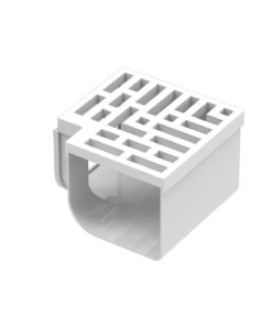 ESQUINERO CANALETA PISO BLANCO  (EB03)  CON REJILLA WP