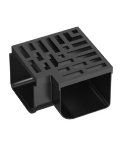 ESQUINERO CANALETA PISO NEGRO  (EN04)  CON REJILLA  WP