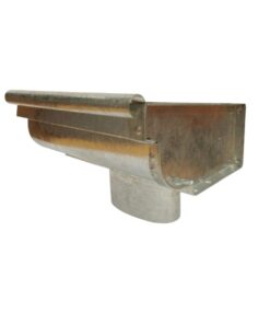 EMBUDO CANALETA A BAJANTE ESQUINA CHAPA  (801GD)  MOLDURA 15 CM SALIDA 2 X 4 N°30  GD