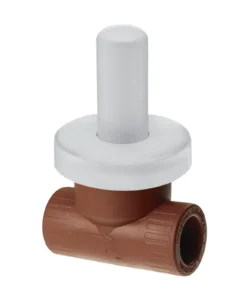 LLAVE PASO FUSION AGUA  (6321)  1/2 CON CAPUCHON Y ROSETA BLANCA  H3