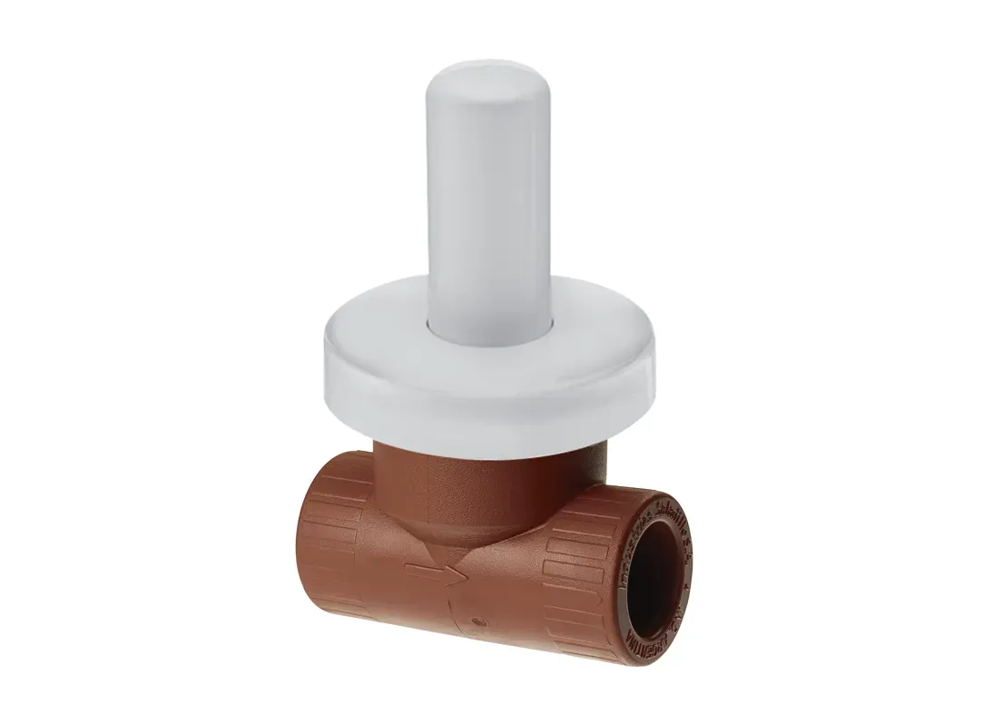 LLAVE PASO FUSION AGUA (6323) 1 CON CAPUCHON Y ROSETA BLANCA H3