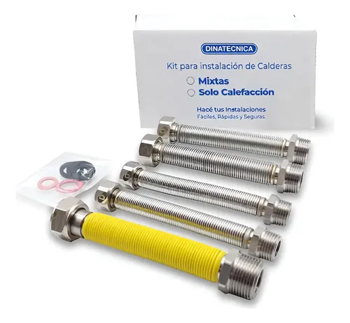 KIT CALDERA 5 FLEXIBLES DUAL OEM MIXTAS DINATECNICA (PRECIO EN U$S)