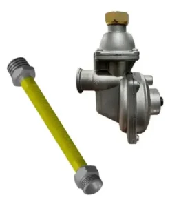 REGULADOR GAS  (RG02DI)  6 MT/3 Y FLEXIBLE CAFIR  44 CM  DINATECNICA  (PRECIO EN U$S)